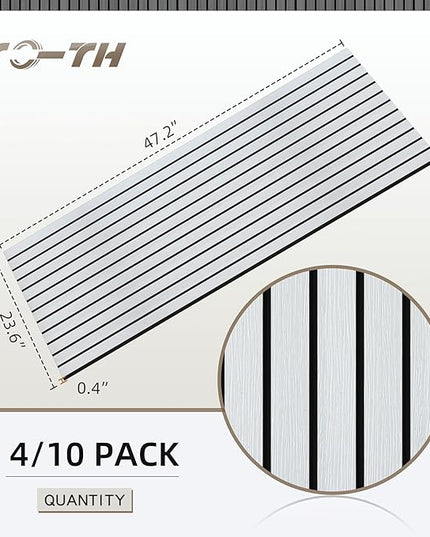 TO-TH Wood-Look Acoustic Panel, 4 Pack 47.2” x 23.6” Soundproof Wall Panels, Decorative Sound Absorbers Large Acoustic Panels for Home, Office, Basement, White Oak