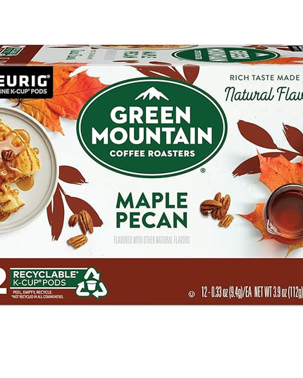 Green Mountain Coffee Roasters Maple Pecan, Single-Serve Keurig K-Cup Pods, Flavored Light Roast Coffee, 72 Count