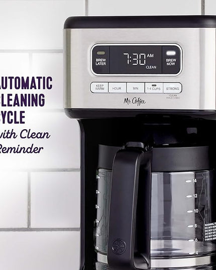 Mr. Coffee 14 Cup Programmable Coffee Maker Stainless Steel