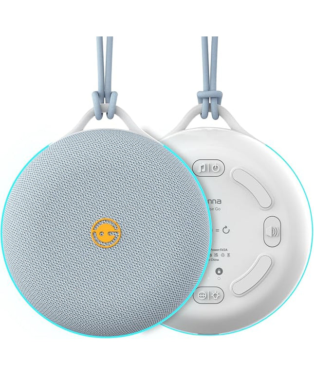 Gianna Portable White Noise Machine, Custom Recording, Free Updateable Sound Library, Rechargeable Sleep Machine with Light & Timer, Baby Sound Machine for Sleeping and Travel