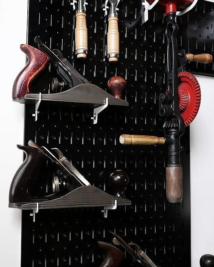 Wall Control Woodworking Tool Storage Organization Kit - Lazy Guy DIY Edition Wood Working Tool Supply Organizer for Do-It-Yourself Woodworkers and Makers (Black Pegboard)