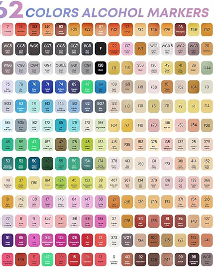 Taotree Alcohol Markers Set 262 Colors with Case & Holders, Dual Tips Art Coloring Markers Pens, Chisel & Fine Sketch Pens Art Supplies for Artist Adult Coloring Books Drawing, Painting, Sketching