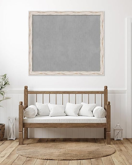 Amanti Art White Framed Magnetic Board 45x53 Oversize Vision Board for use with Magnets, 100% Metal Sheet to Display Items as Office Decor or for Home Organization in mudroom, Kitchen or Kids Room