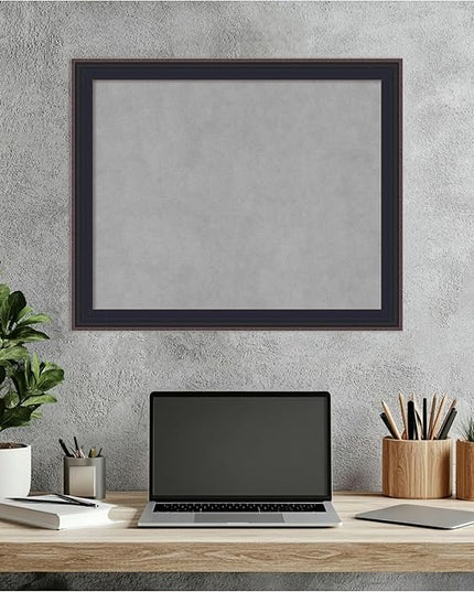 Amanti Art Black Framed Magnetic Board 19x23 Small Vision Board for use with Magnets, 100% Metal Sheet to Display Items as Office Decor or for Home Organization in mudroom, Kitchen or Kids Room