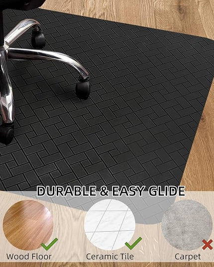 Gaming Chair Mat for Hard Floor, 75"x60" Large Computer Chair Mat, Multi-Purpose Desk Floor Protector for Work, Home, Gaming