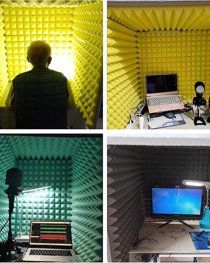 Portable Isolation Sound Booth,Desktop Soundproof Cover,Self Made Sound Recording Studio,Acoustic Foam Panel,Absorbing Shield,Noise Isolator,Purple