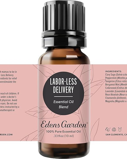 Edens Garden Labor-Less Delivery Essential Oil Blend- 100% Pure Premium Grade, Undiluted, Natural, Therapeutic, Aromatherapy, The Best for Diffusing, Skin, Face, Humidfiers 10 ml (.33 fl oz)