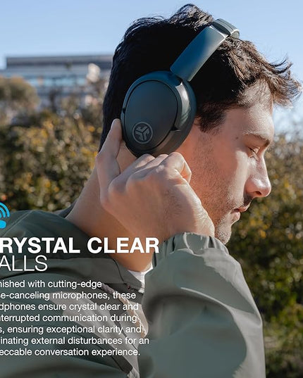 JLab JBuds Lux ANC Wireless Headphones, Sage, Hybrid Active Noise Cancelling, Customizable Sound, Spatial Audio Compatible, Premium Over-Ear Bluetooth Headset