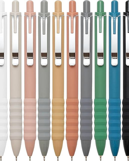 Aisibeiger Ballpoint Pens Black Ink Ball Point Pen with Super Soft Grip Medium Point 1.0mm Office Pens (Silver 12-count)