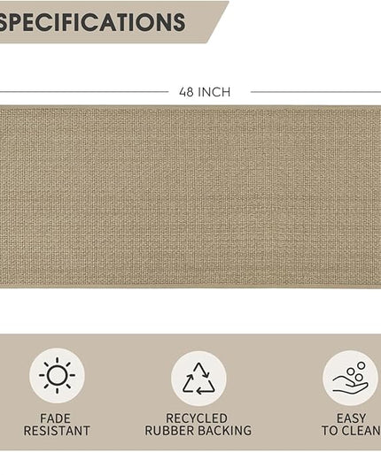Artoid Mode Washable Non Slip Rubber Backing Kitchen Rugs Doormat, Absorbent Kitchen Floor Mats Front of Sink Kitchen Mats for Floor Home Decor 20x48 Inch