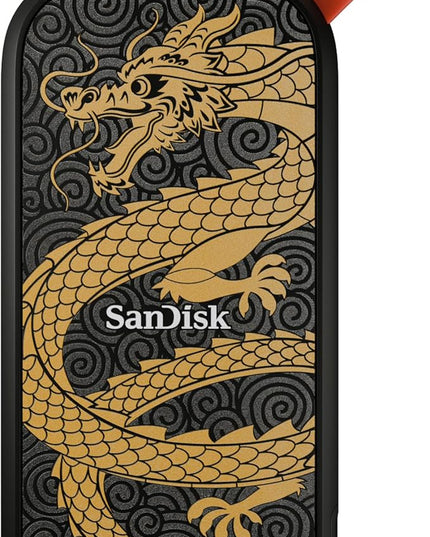 SanDisk 1TB Portable SSD, Dragon Edition - Up to 800MB/s, USB-C, USB 3.2 Gen 2, Updated Firmware - External Solid State Drive - ‎SDSSDE30-1T00-GD25