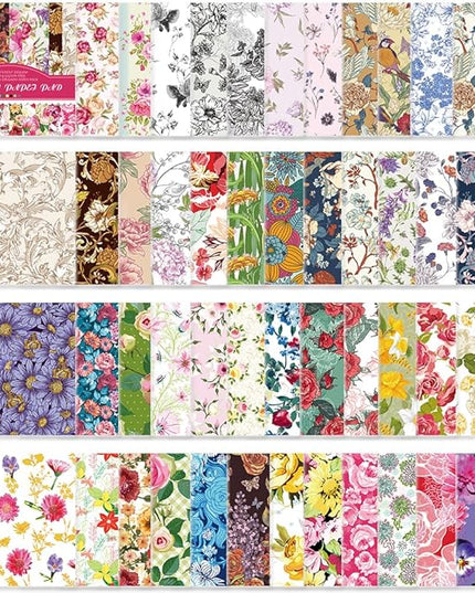 Origami Paper Kit 50 Sheets 70GSM 6 Inch Square Double Sided Color 50 Vivid Japanese Washi Chiyo Colors for Hand Crafts Origami Paper Arts Creativity.Rose