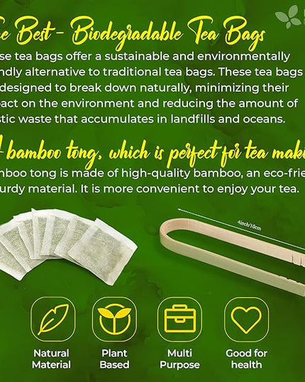 FreshDrinkUS, Premium 60 Mango Leaf Tea Bags, 100% Natural & Pure from Mango Leaves. Loose Leaf Herbal Tea. No Sugar, No Caffeine, No Gluten, Vegan.