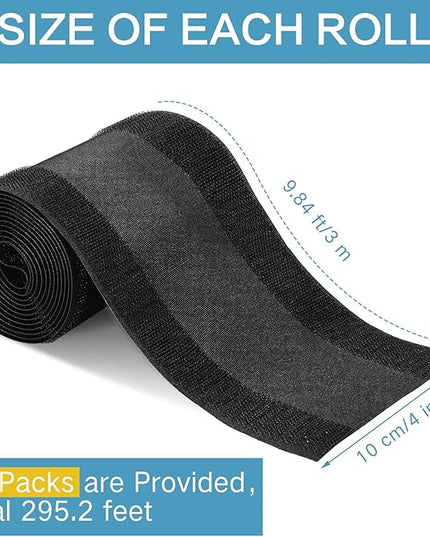 WILLBOND Carpet Cord Cover Cable Protector Floor Cover Cable Protector Management Only for Commercial Office Carpet(295.28 ft,Black)