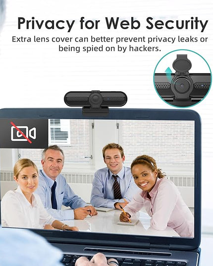 saylas 2K Webcam with Microphone, 78°FOV FHD Streaming Camera with 2K/30fps, 1080P/60fps, Privacy Cover, Plug & Play USB Web Cam, Autofocus, Webcam for PC, Computer Web Camera for Laptop, Mac, Zoom