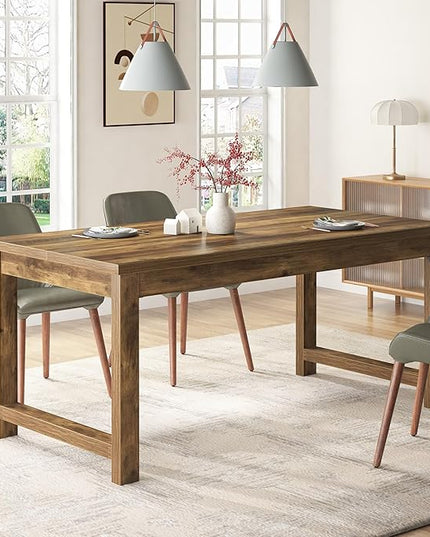 Tribesigns Modern Computer Desk, 63 x 31.5 inch Large Office Desk Computer Table Study Writing Table Workstation for Home Office, Brown Wood