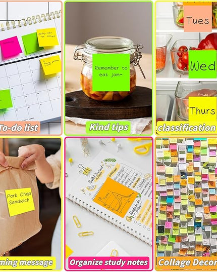 35 Pack Sticky Notes Bulk 3 x 3 In Self Stick Notes Pads Colorful Posted Note in 5 Bright Color Adhesive Paper Memo 75 Sheets/Pad Easy to Post note pad for Office Home School Notebook Wall Door Window