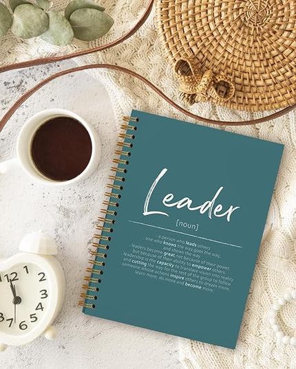 OXW Leadership Gifts Notebook Journal, Leader Gifts for Women Men, Office Notebook for Work, Thank You Gifts for Leader Mentor Boss Supervisor, Turquoise Spiral Notebook 5.5 x 8.3