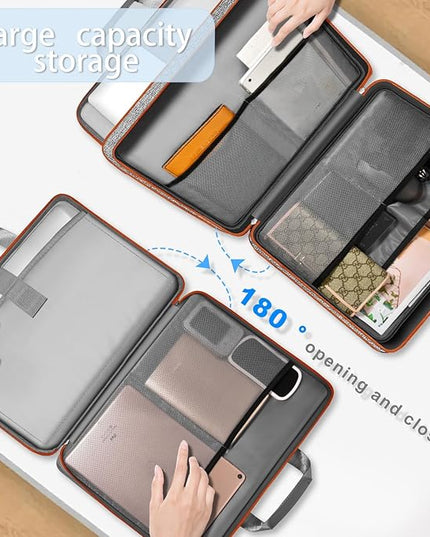 ZINZ Laptop Case 15 15.6 16 inch Sleeve, Expandable Computer Hand Bag with Multi-pockets Compatible with MacBook Pro 16 inch M4/M3/M2/M1, MacBook Air/Pro 15 inch and 15-16 inch Notebooks，G01OG01