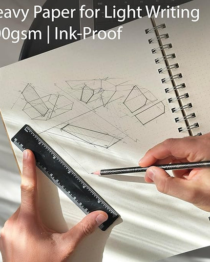 le vent 2-Pack A4 Dot Grid Spiral Notebooks - 8.5 x 11 Dotted Journals with 200 Pages of Premium 100gsm Thick Ink-Proof Paper - Large Bullet Journal for Writing, Sketching, and Work