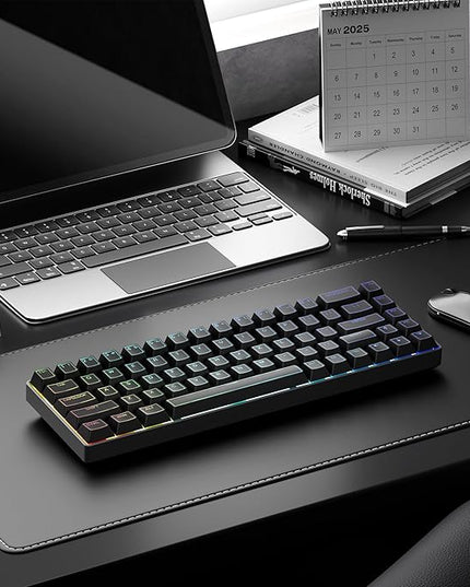 XVX Black Shine Through Keycaps, Doubleshot PBT Keycap Set Cherry Profile, 142 Keys Keyboard Keycaps, Universal Compatiability with 60% 65% 75% 80% 100% Mechanical Keyboard with MX Switches
