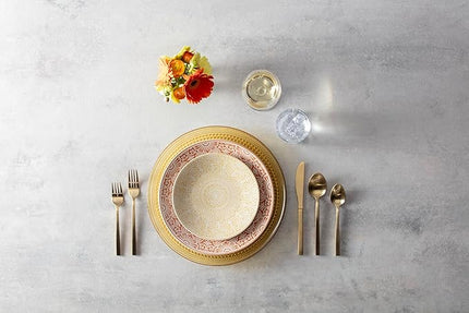Fortessa Jupiter Glass, 13" Charger/Platter Plate (Set of 4), Amber
