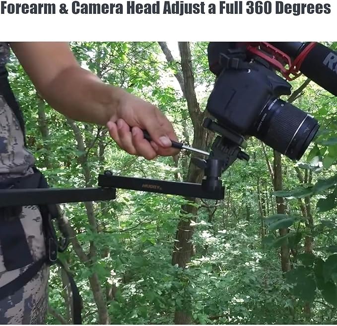 Muddy Basic Trail Camera Arm with Pan Head for Precision Game Cam Positioning