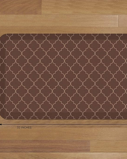NewLife by GelPro Anti-Fatigue Designer Comfort Kitchen Floor Mat, 20x32”, Trellis Walnut Stain Resistant Surface with 3/4” Thick Ergo-foam Core for Health and Wellness