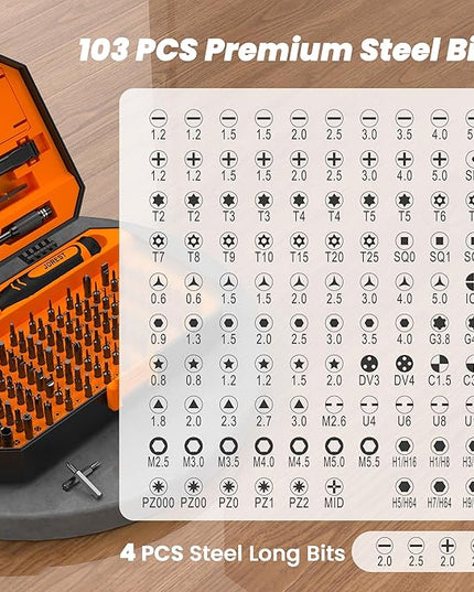 JOREST 115 in 1 Small Precision Screwdriver Set, Tool Gifts for Men Dad Him, Magnetic Repair Tool Kit for PC, Laptop, Tablet, iPhone, Macbook, Jewelers, PS5, Xbox, Switch, Game Console, Door &Chair