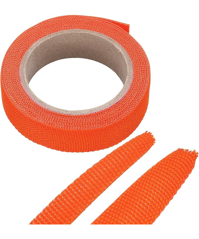 MECCANIXITY Braided Cable Sleeves Heat Shrinkable Fabric Sleeving, 1/2" 10ft Orange 2:1 Ratio Heat Shrinkable Cord Protector for Harness Cable, Network Cable Protection, Cable Management