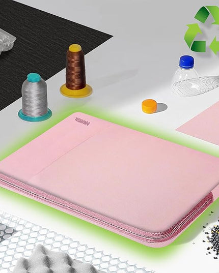 Hseok Laptop Case 15.6 Inch Sleeve, Shockproof Protective Water Repellent with Accessory Pocket,Compatible with Mac Pro 16 inch 2025-2019, Sleeve Bag for Most 15 15.6 16 Notebooks,Pink