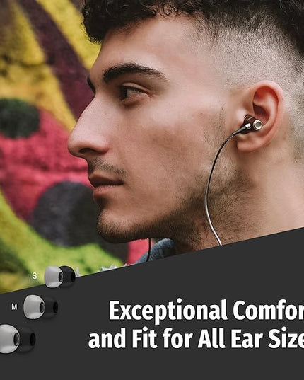 Symphonized Wired Earbuds with Microphone – 90% Noise Cancelling Ear buds with Mic, in Ear Headphones Wire for Computer & Phone, Earphones 3.5 mm Jack