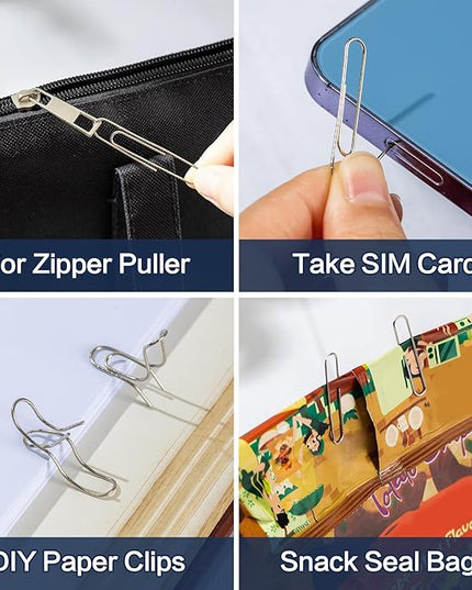 Deli #1 Nonskid Paper Clips, 600 Medium Paper Clips, 6 Boxes of 100 Each, Silver