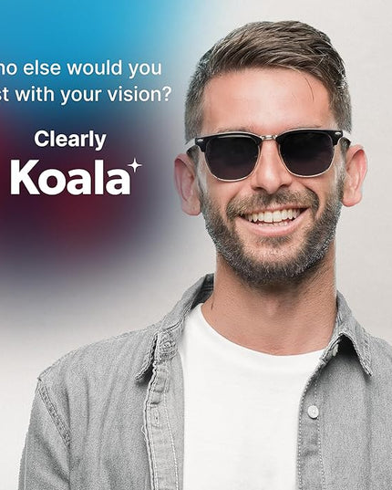 Koala Eyeglass Lens Cleaner Spray Kit | (1x) Glasses Cleaner Bottle + (1x) Microfiber Cloth | Alcohol Free Eyeglasses, Screen, and Camera Cleaning Kit | Made in USA (2 Piece Set)
