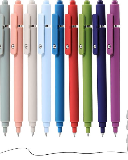 RIANCY Gel Pens, 0.5mm Black Ink Quick Dry Ball Point Pens, Fine Point Smooth Writing Pens, Cute Aesthetic Gifts Set for Men Women Journaling, Office School Stationery Supplies