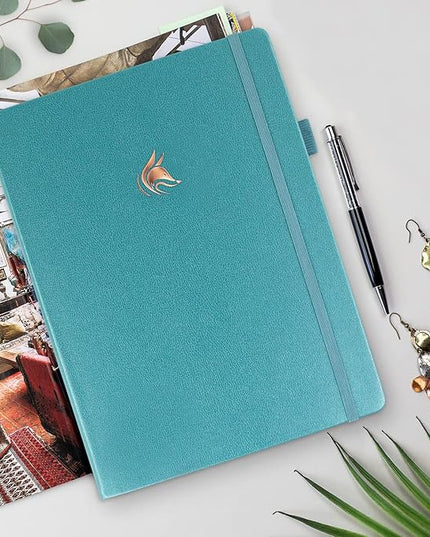 Clever Fox Planner Pro Premium – Luxurious Weekly & Monthly Planner with Budget Organizer for Productivity & Goals, Undated, A4 (Aquamarine)