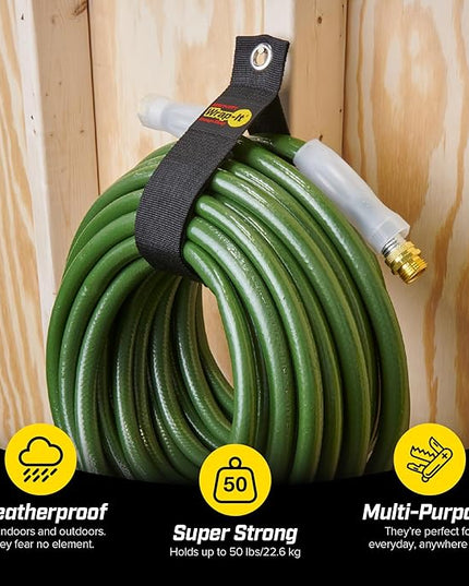 Heavy-Duty Wrap-It Storage Straps, 28-inch (2 Pack) - Hook and Loop Garden Hose Hanger, Pool Cord Storage Organizer for Cords, Tow Rope, Building Materials, RV and Garage Organization