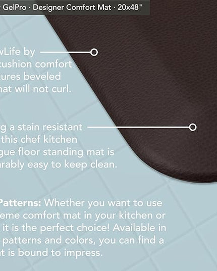NewLife by GelPro Designer Comfort Mat, 20 by 48-Inch, Lattice Java