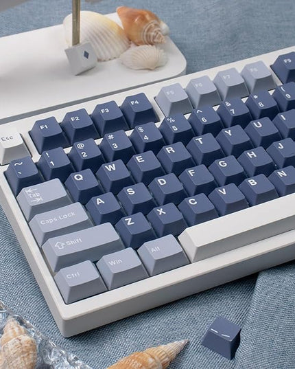 Sumgsn 163 Keys Doubleshot Keycaps Set Cherry Profile Fishing Key caps with 7u Spacebar Fit for 61/64/87/104/108 Cherry Mx Switches Alice Keyboard Mechanical Keyboards