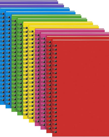 Yahenda Spiral Notebook College Ruled Journals Notebooks Lined 8.3 x 5.5 Inch Note Books Bulk A5 Writing Notebooks Thick Paper Notebook for Office Business School Supplies (Mixed Colors,18 Pcs)