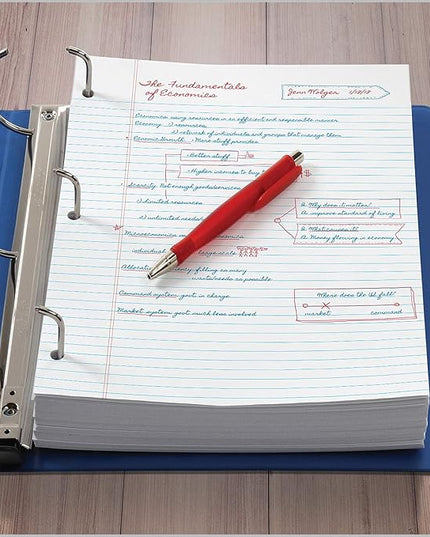 Oxford Filler Paper, 8 x 10-1/2 Inch Wide Ruled Paper, 3 Hole Punch, Loose Leaf Notebook Paper for 3 Ring Binders, 500 sheets (62330), white