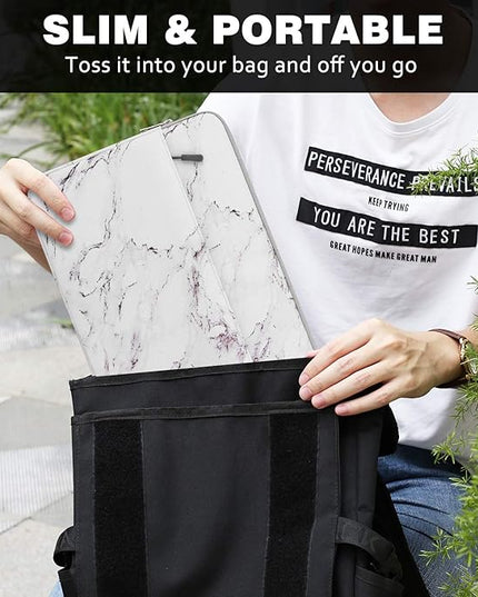 MoKo 9-11 Inch Tablet Sleeve Bag Carrying Case Fits New 11 inch iPad Air M3, iPad A16 2025, iPad Pro 11 M4/Air M2, iPad Air 5/4/3th, iPad 10/9/8/7th, Marble