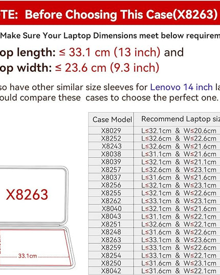 Smatree Hard EVA Protective Sleeve Case Compatible for 14 inch Lenovo ThinkPad L14 Gen 2 Laptop (Plastic/Aluminum), for 14 inch Lenovo ThinkPad Waterproof Hard Sleeve (X8263)