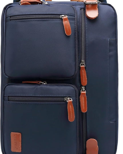 CoolBELL Convertible Backpack Messenger Shoulder Bag Laptop Case Handbag Business Briefcase Multi-Functional Travel Rucksack Fits 15.6 Inch Laptop for Men/Women (Blue)