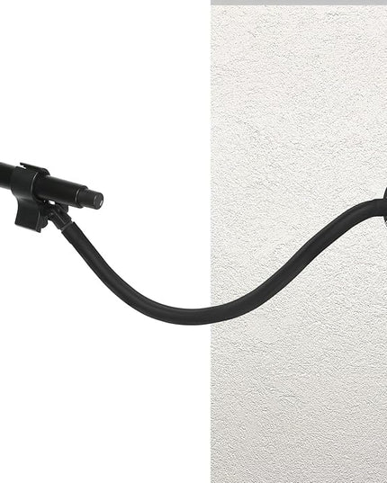 Microphone Holder - 23.6 inch Long Arm Gooseneck Desktop Mic Stand,Mic Arm Wall Mount,Metal Base Mic Clip 3/8" to 5/8" Adapter for Walls/Desk/Podium,Compatible with Shure/Fifine/AT2020/Pyle/Razer