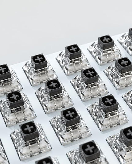 Kailh Box Black Switches for Mechanical Keyboard,3-Pin 60gf Linear/Factory Lubed/Dust&Waterproof Switches(Kailh Box Black,108Pcs)