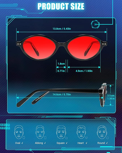 TIJN Olisa Blue Light Blocking Glasses for Women Men,Oval Glasses Frame Bluelight Glasses for Gaming/Computer/Screen