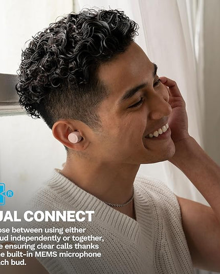 JLab Go Air Pop+ Tones True Wireless Earbuds, in Ear Headphones, Bluetooth Earphones, 35H Playtime Ear Buds, Bluetooth Earbuds with Microphone, USB-C Charging Case, Dual Connect, EQ3 Sound, (474 C)