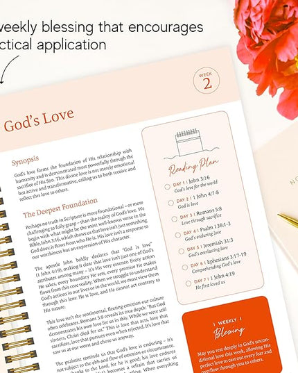 Official Spiral Bible® The Bible in a Year | 52 Week Guided Bible Study & Daily Reading Plan | Spiritual Companion & Journal for Adults & Teens | 8.5" x 11" Notebook