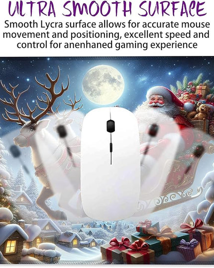 Chrismas Mouse Pad Square Mouse Pads with Stitched Edge, Computer Mousepad with Non-Slip Rubber Base for Computer Laptop Office Desk Accessories 9.5x8 Inches
